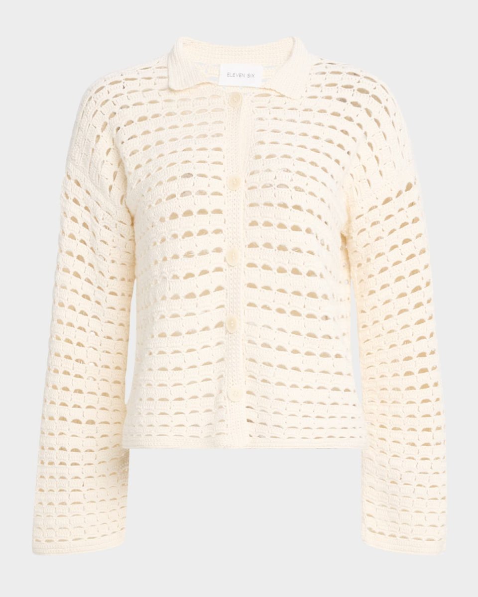 Ada Button-Down Crochet Shirt